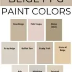 THe Best beige PPG Paint colors - Pinterest Graphic