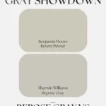 The Ultimate Gray Showdown Repose Gray vs Revere Pewter Pinterest graphic
