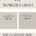Agreeable Gray or Worldly Gray- The Ultimate Side-by-Side Comparison Pinterest Graphic
