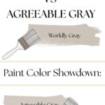 Paint Color Showdown Worldly Gray vs Agreeable Gray- pinterest graphic