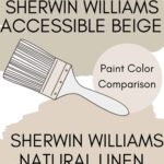 Side-by-side comparison of Sherwin Williams Accessible Beige vs Natural Linen A paint color expert’s guide from West Magnolia Charm