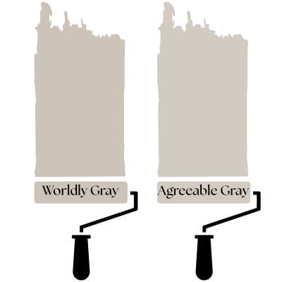 Worldly Gray vv Agreeable Gray digital swatches