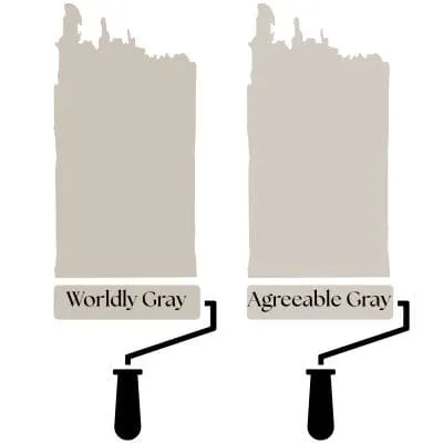 Worldly Gray vv Agreeable Gray digital swatches