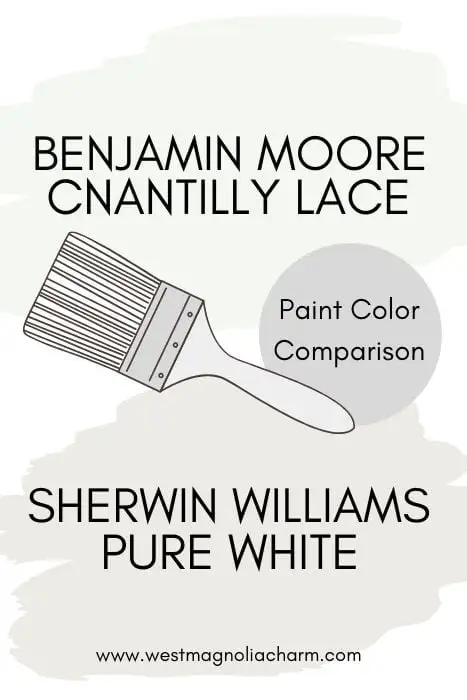 The Best White Paint Pure White vs Chantilly Lace graphic