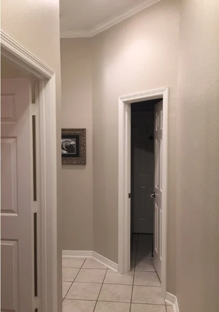 Accessible beige paint in a hallway