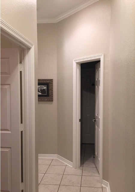 Accessible beige paint in a hallway