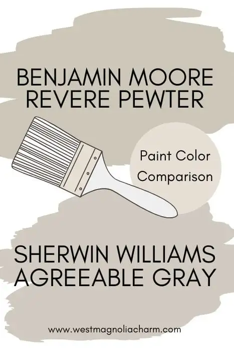 Agreeable Gray or Revere Pewter A Real-Life Paint Comparison graphic 