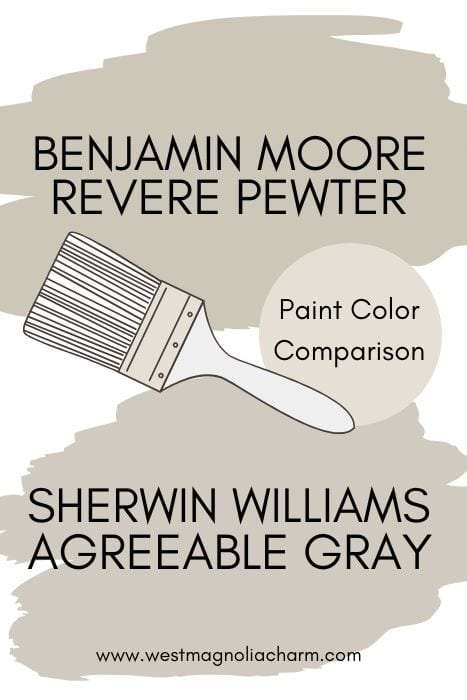 Agreeable Gray or Revere Pewter A Real-Life Paint Comparison graphic