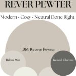 BM Revere Pewter Neutral Paint Color Palette - Modern • Cozy • Neutral Done Right- Pinterest Graphic