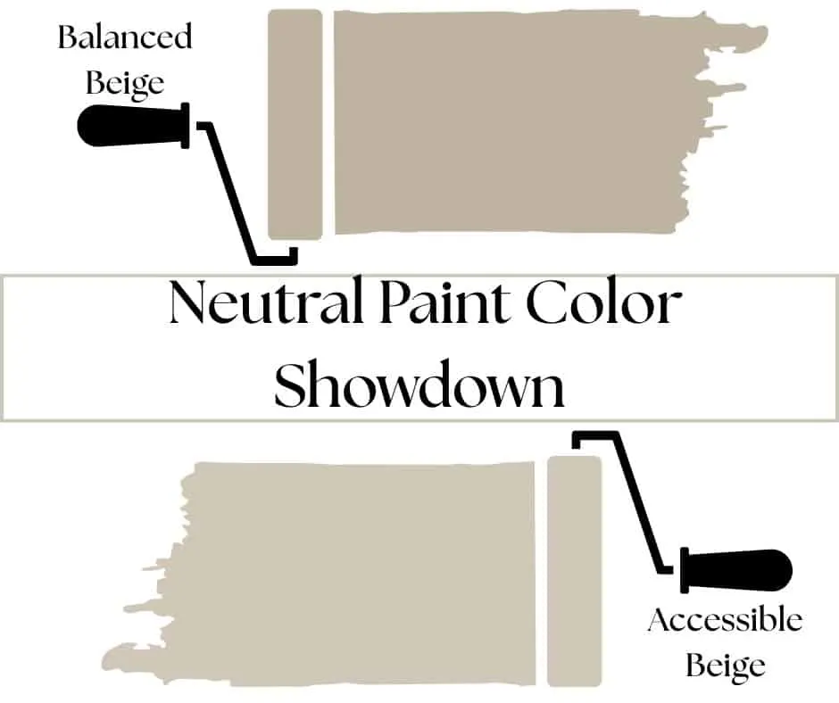 Balanced Beige and Accessible Beige Sherwin Williams vs Benjamin Moore Neutral Paint Color Showdown - graphic