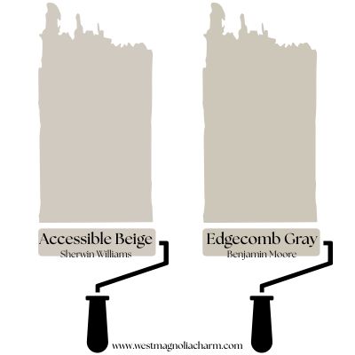 Edgecomb Gray and Accessible Beige digital swatches