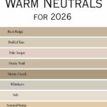 10 Warm Neutrals for 2026 Pinterest Graphic