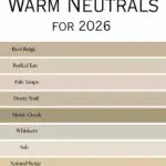 10 Warm Neutrals for 2026 Pinterest Graphic