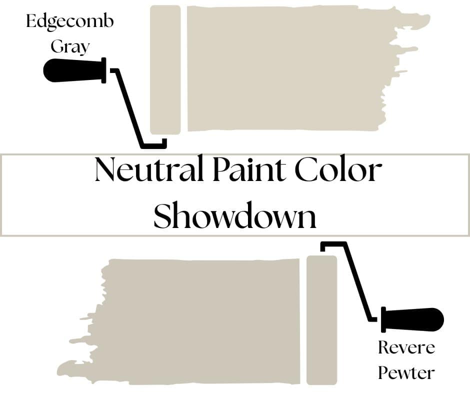 warm greige paint color comparison - digital swatches