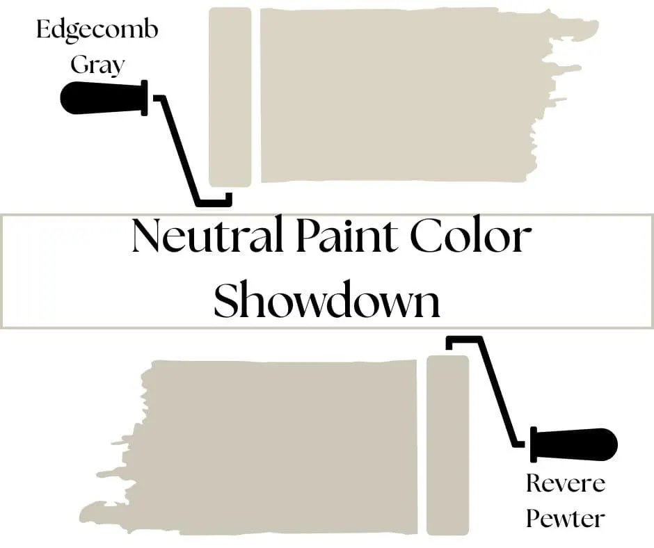 warm greige paint color comparison - digital swatches