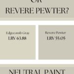 Neutral Paint Battle Edgecomb Gray and Revere Pewter Pinterest Graphic
