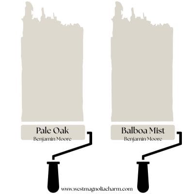 Benjamin Moore Pale Oak vs Balboa Mist Which Greige Is Better digital swatches 
