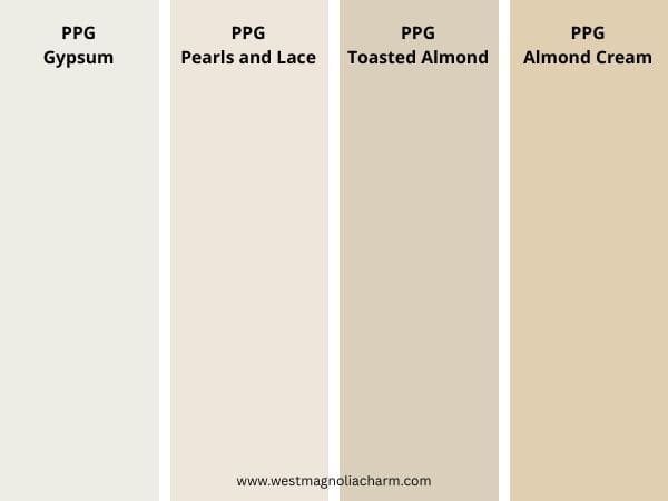 PPG paint colors for north facing rooms digital swatch 