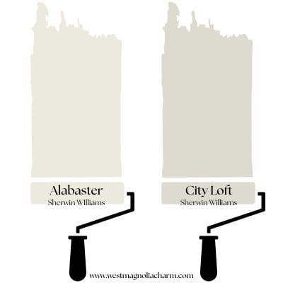 City Loft vs Alabaster Which Is Better digital swatches
