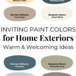 Inviting Paint Colors for Home Exteriors That Feel Warm & Welcoming - pinterest graphic