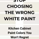 Kitchen Cabinet Paint Colors You Won’t Regret- Pinterest graphic