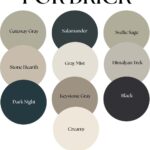 Exterior Paint colors for brick homes - pinterest graphic