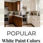 Popular White Paint Colors for Cabinets -Pinterest Graphic