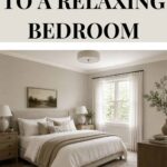 the secret to a relaxing bedroom- Pinterest Graphic