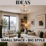 Apartment Living Room Ideas That Feel Stylish & Spacious- pinterest graphic