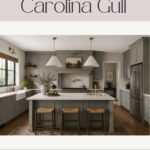 Benjamin Moore Carolina Gull Review A Sophisticated Green Paint Color - Pinterest Graphic