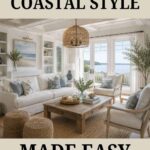 Coastal Living Room Ideas for a Relaxed, Beach-Inspired Home- pinterest graphic